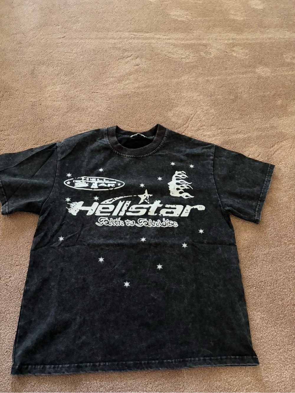 Hellstar Black Graphic Short Sleeve Tee for Kids